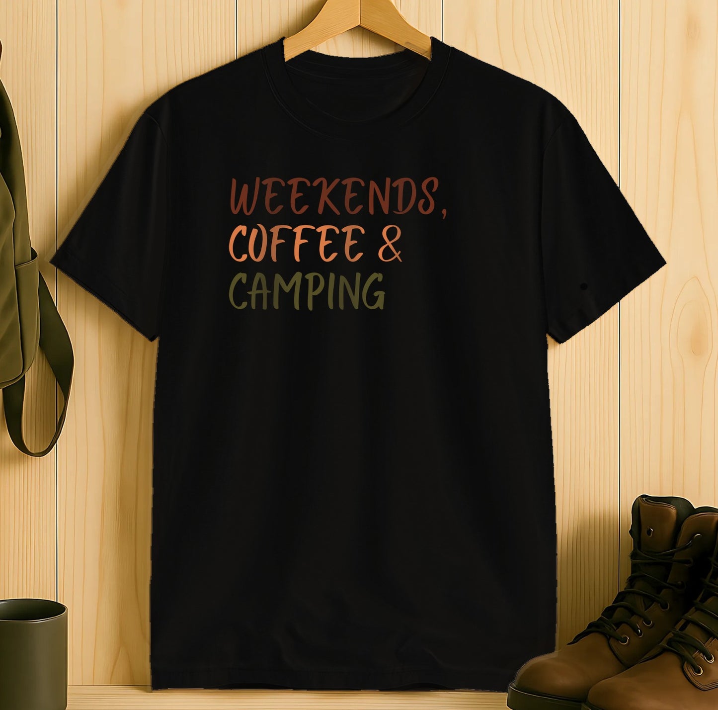 Weekends Coffee and Camping Graphic T-Shirt product