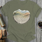 Nature-Inspired Tree Ring Design T-shirt for Outdoor Enthusiasts
