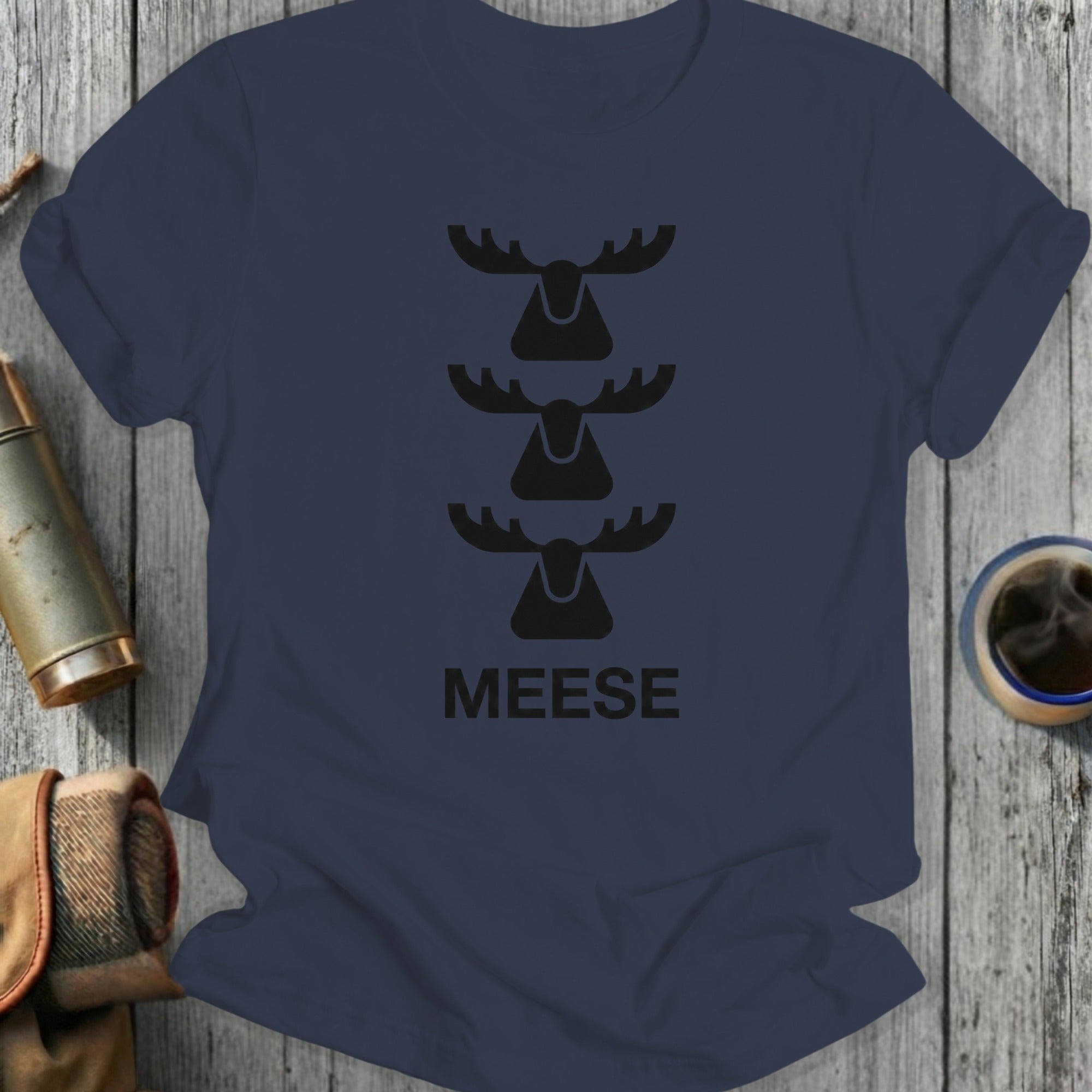 Funny Moose Triple Meese Graphic T-Shirt