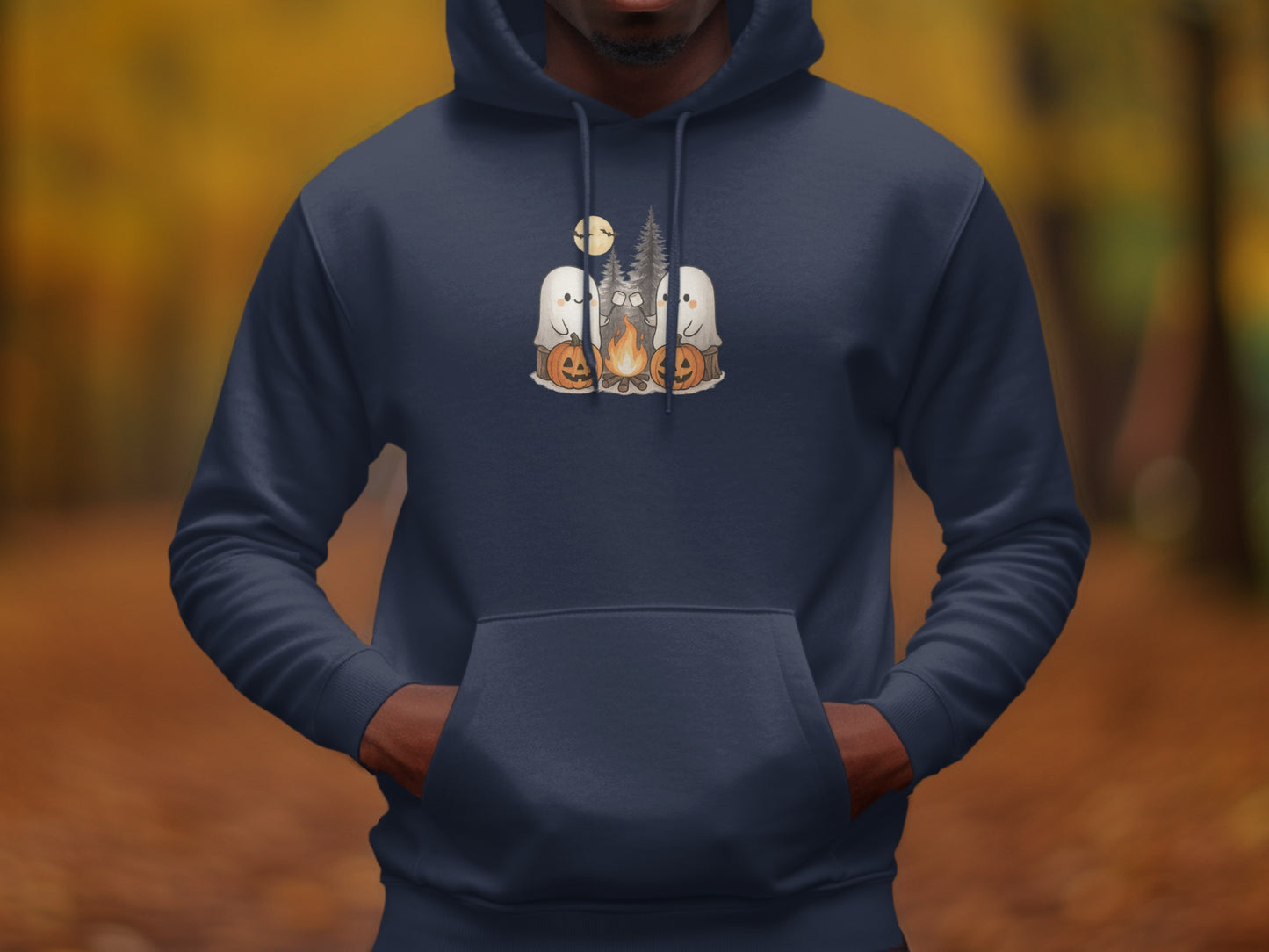 Spooky Campfire Ghosts and Pumpkins Hooded Sweatshirt product