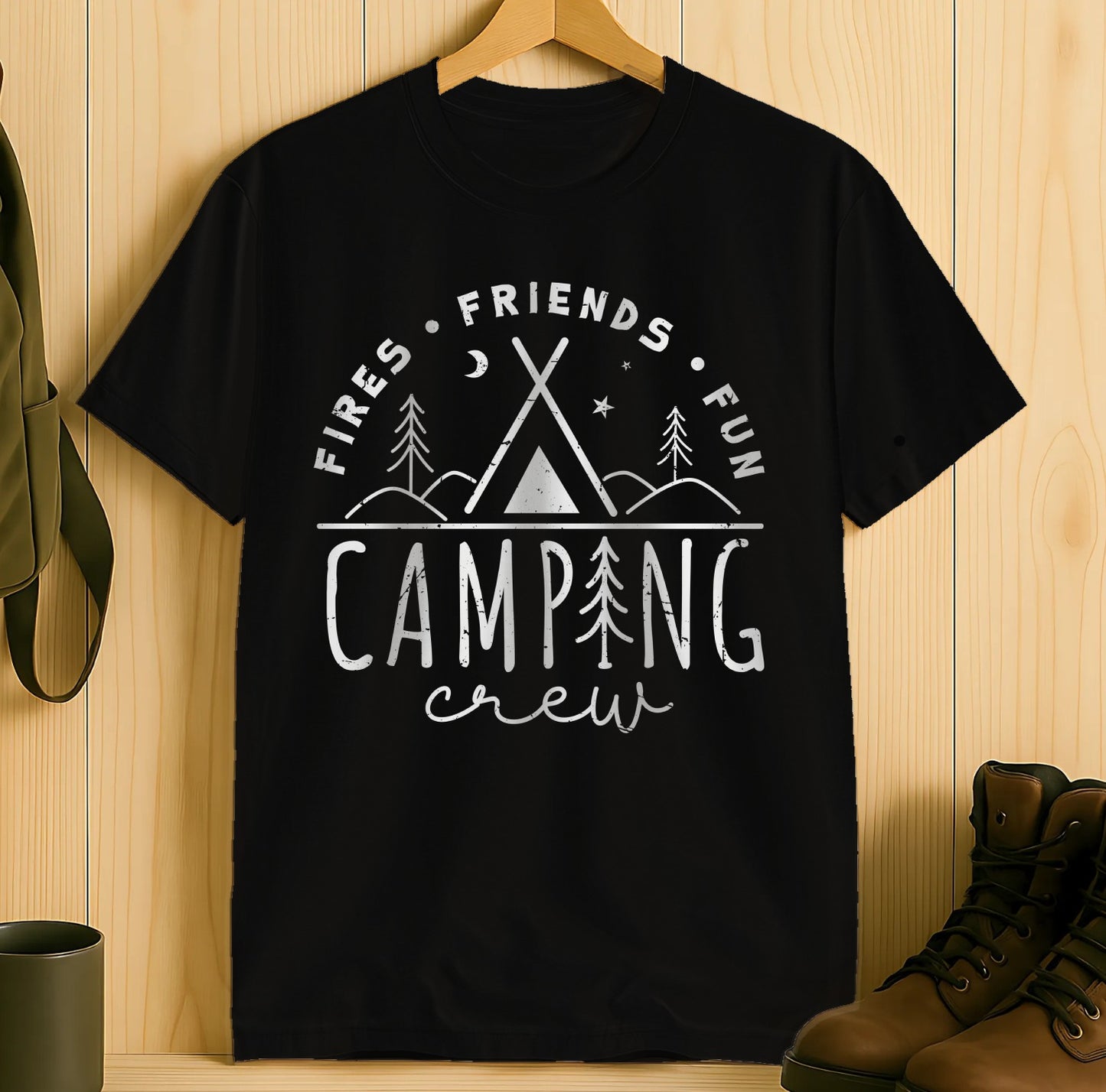Fires Friends Fun Camping Crew Shirt product