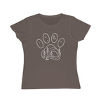 Paw Print Camping Adventure Design T-Shirt