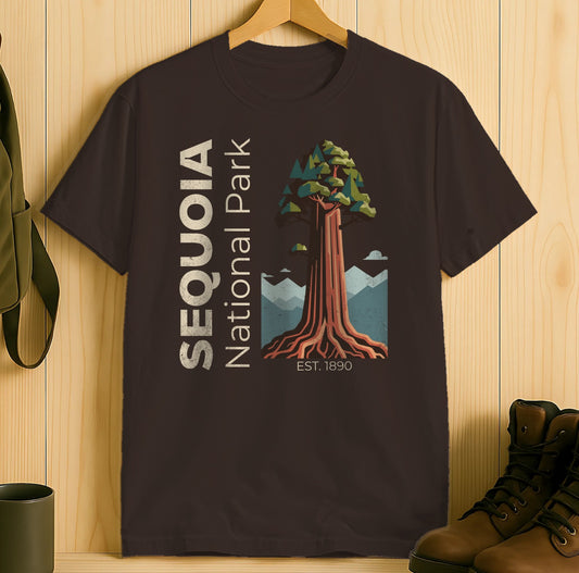 Sequoia National Park EST 1890 Graphic Design Shirt