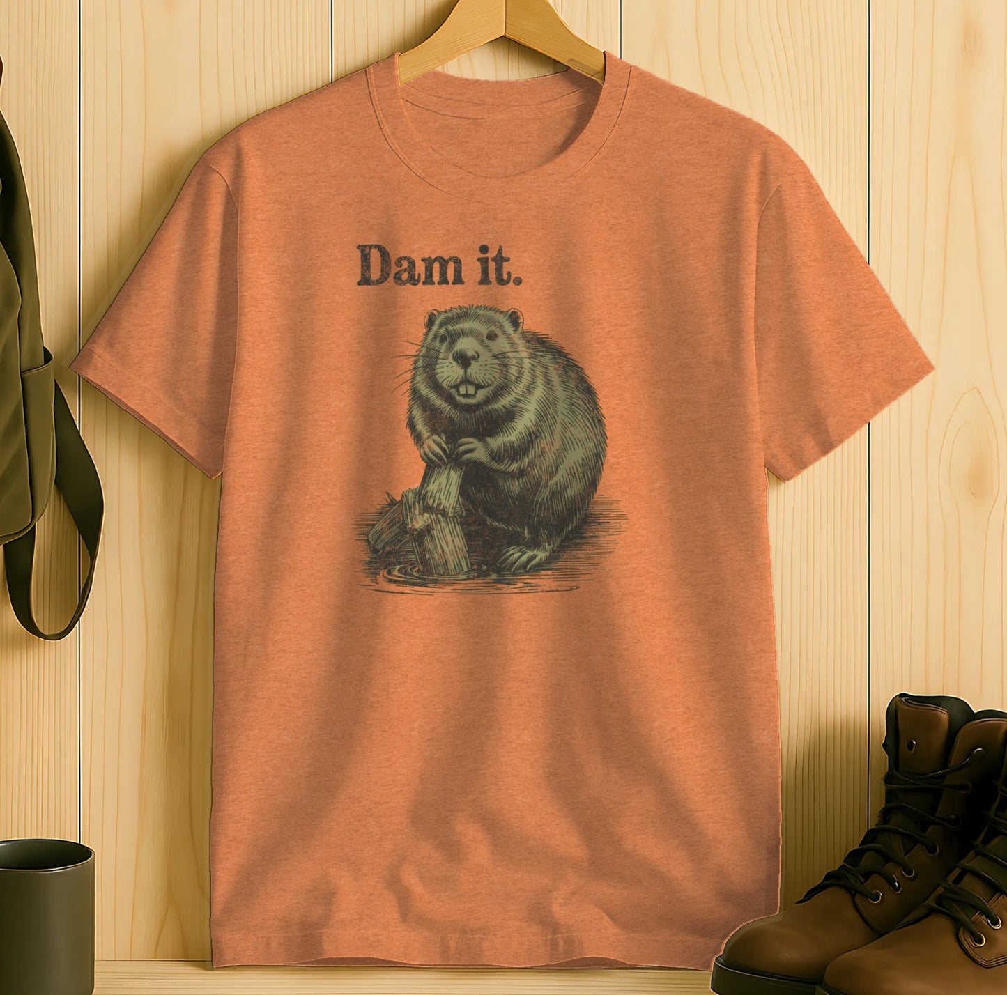 Funny Beaver Dam It Graphic T-shirt product
