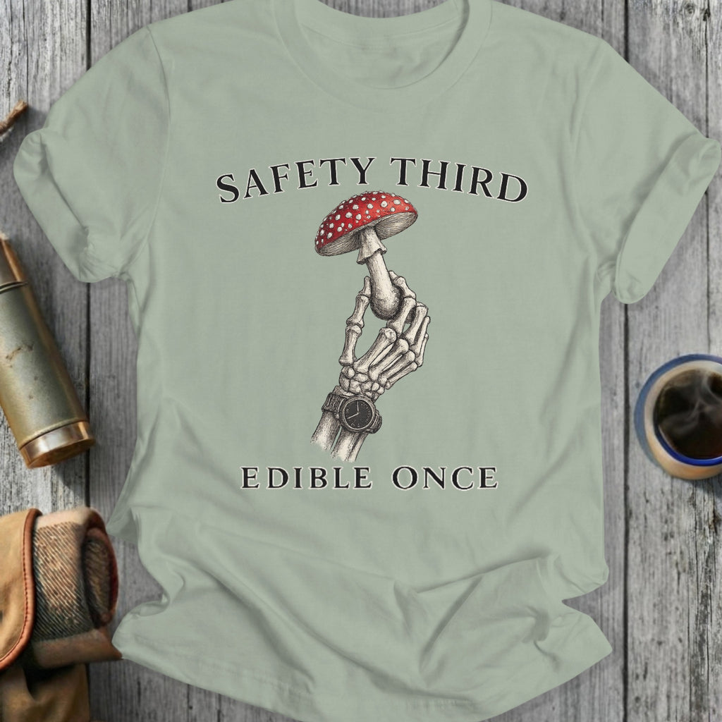 Safety Third Edible Once Skeleton Mushroom T-shirt