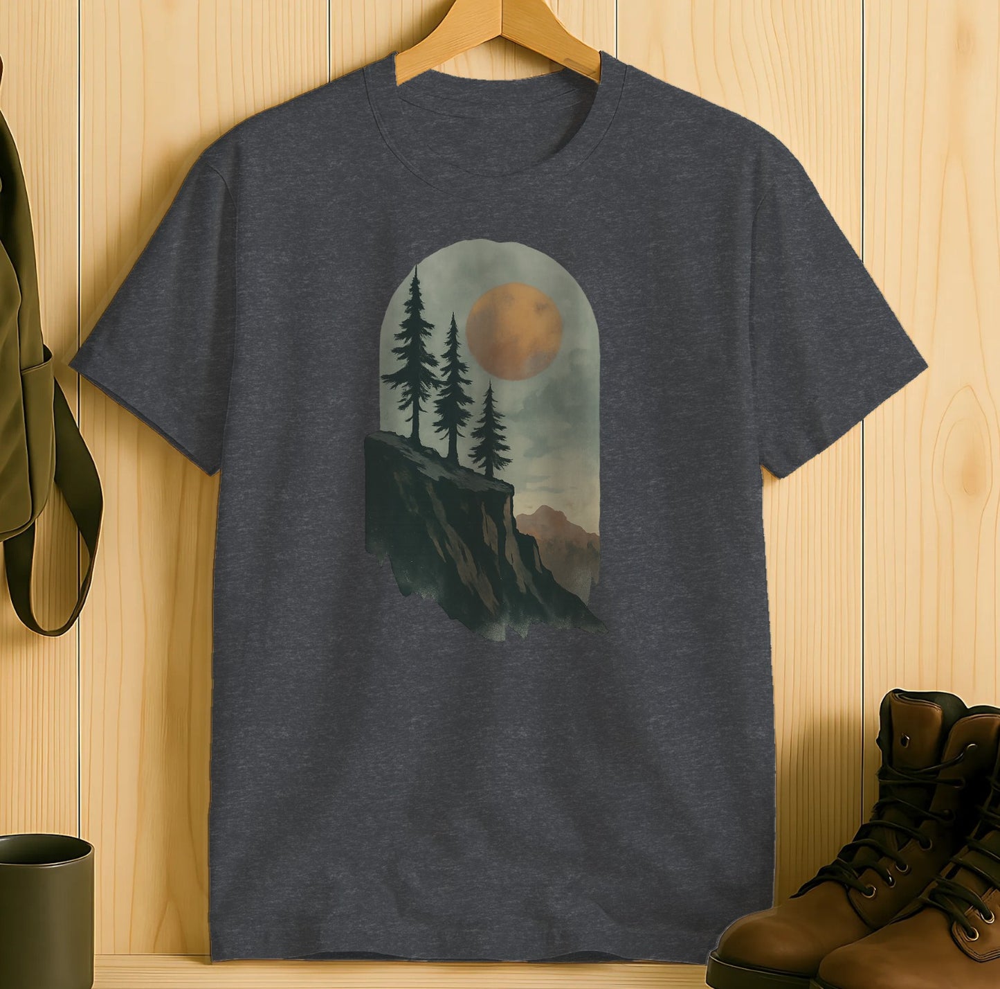 Scenic Moonlit Forest Graphic Design T-Shirt product type