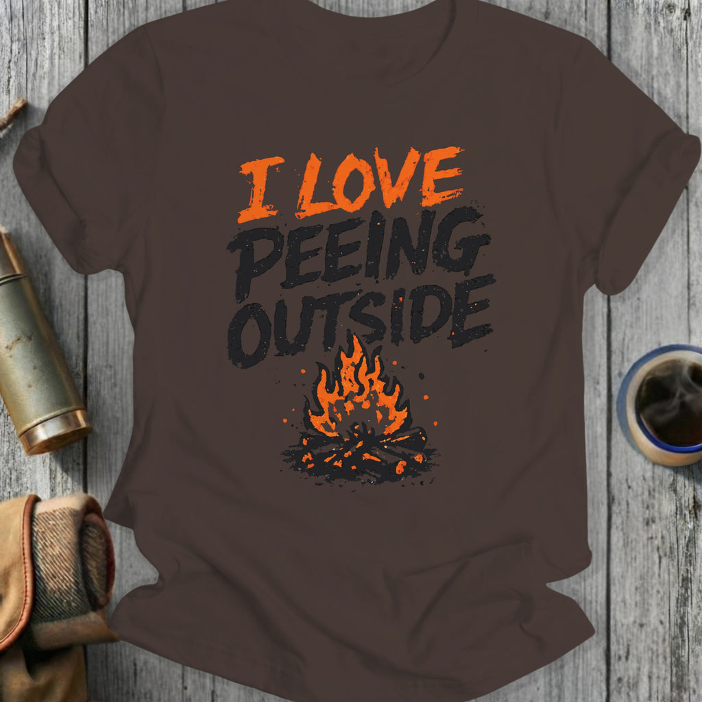 I Love Peeing Outside Funny Camping T-Shirt
