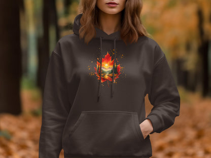 Autumn Forest Leaf Graphic Pullover Hoodie product type