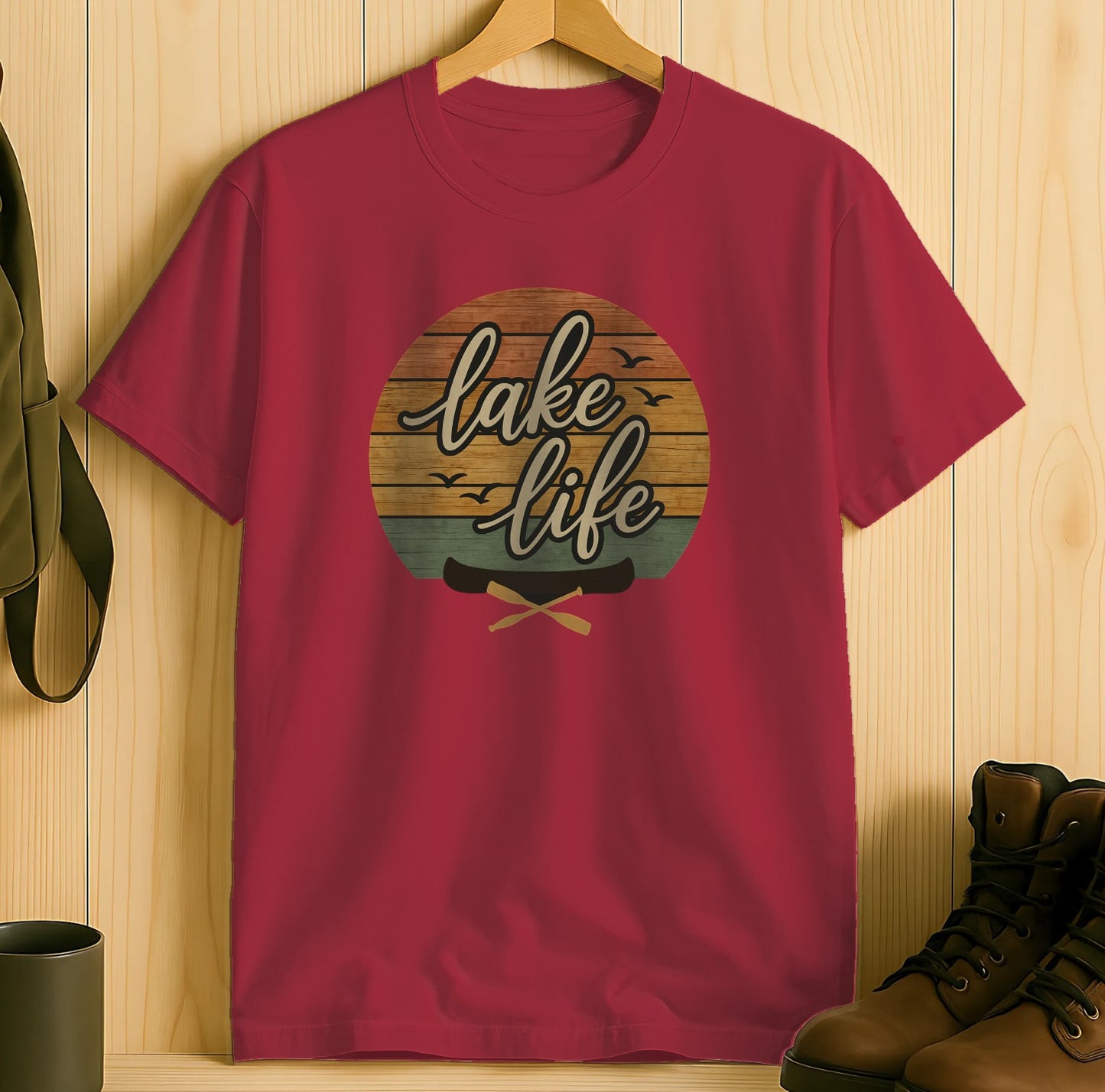 Lake Life Themed Comfortable T-Shirt Product
