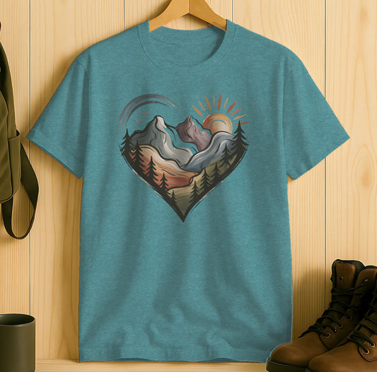 Mountain Heart Graphic Outdoor Adventure T-Shirt product type