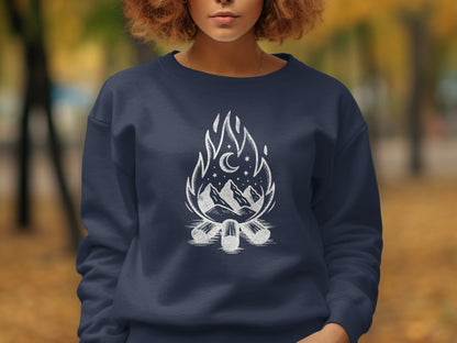 Starry Night Campfire Graphic Sweatshirt product