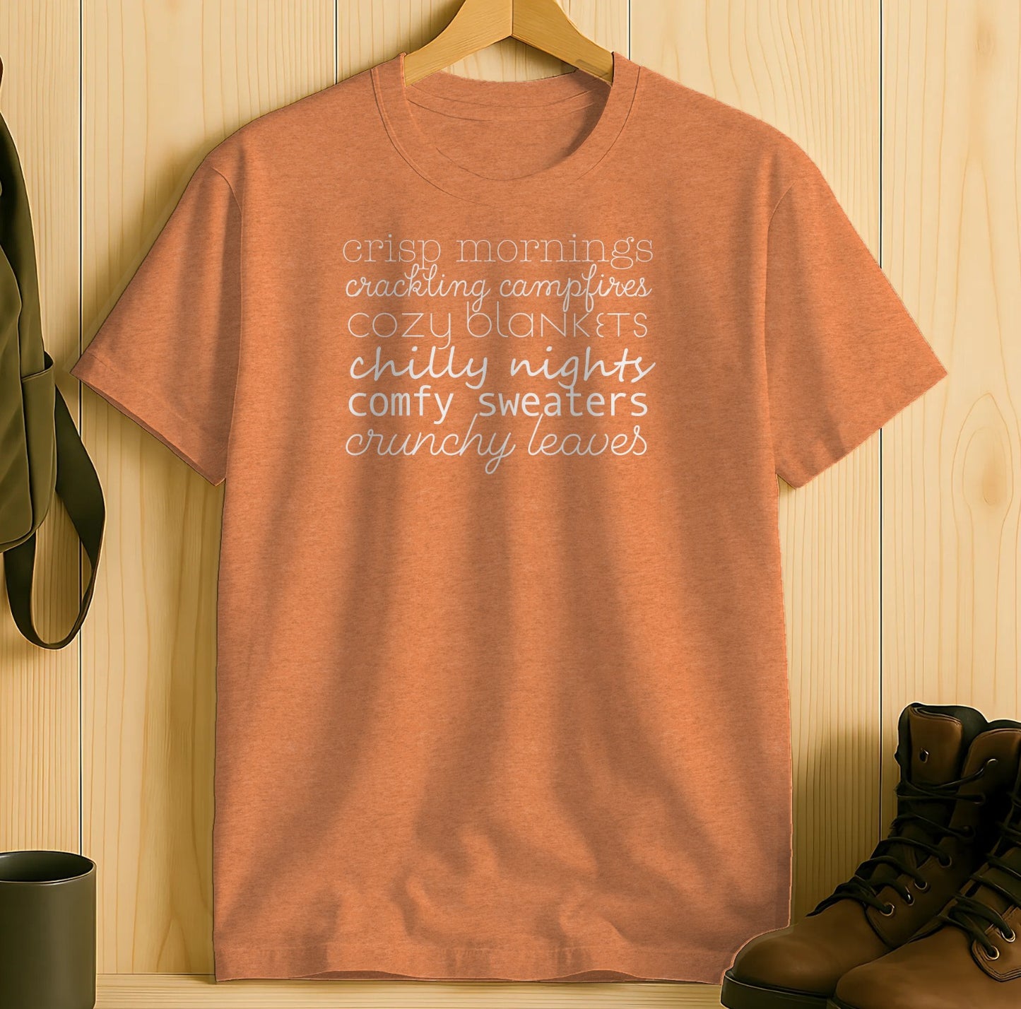 Cozy Fall Themed Graphic Tee Shirt product