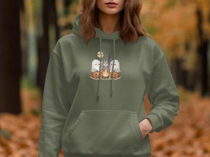 Halloween Ghosts and Pumpkins Hoodie product type