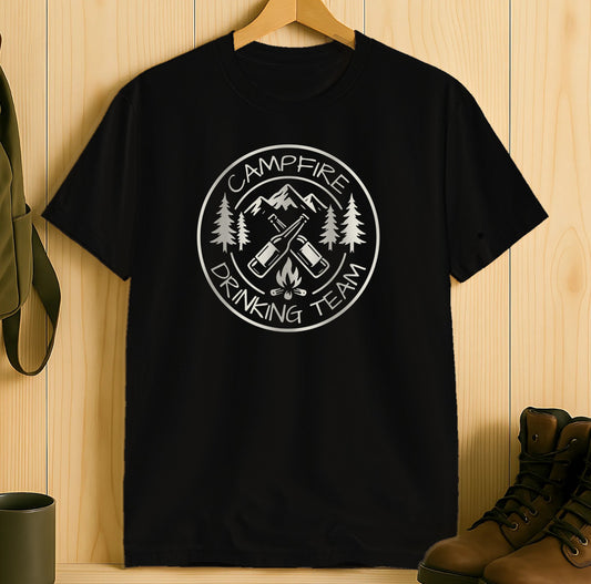Campfire Drinking Team Graphic T-shirt product type