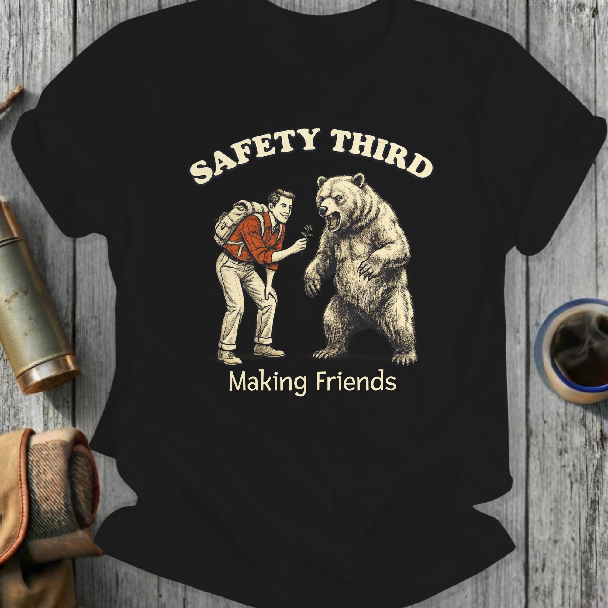 Safety Third Making Friends T-shirt Camping Hiking