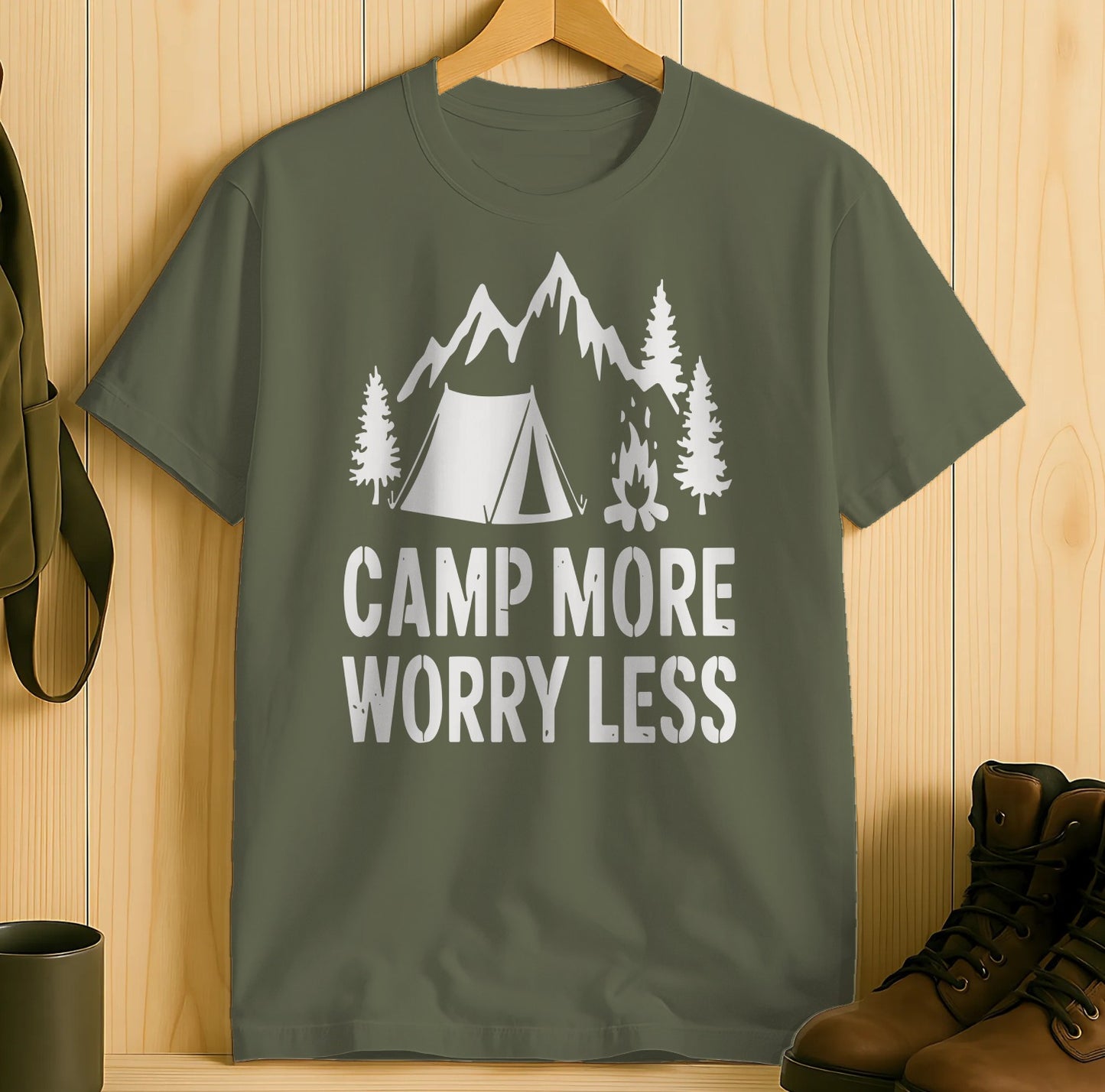 Camp More Worry Less Outdoor Adventure Tee product