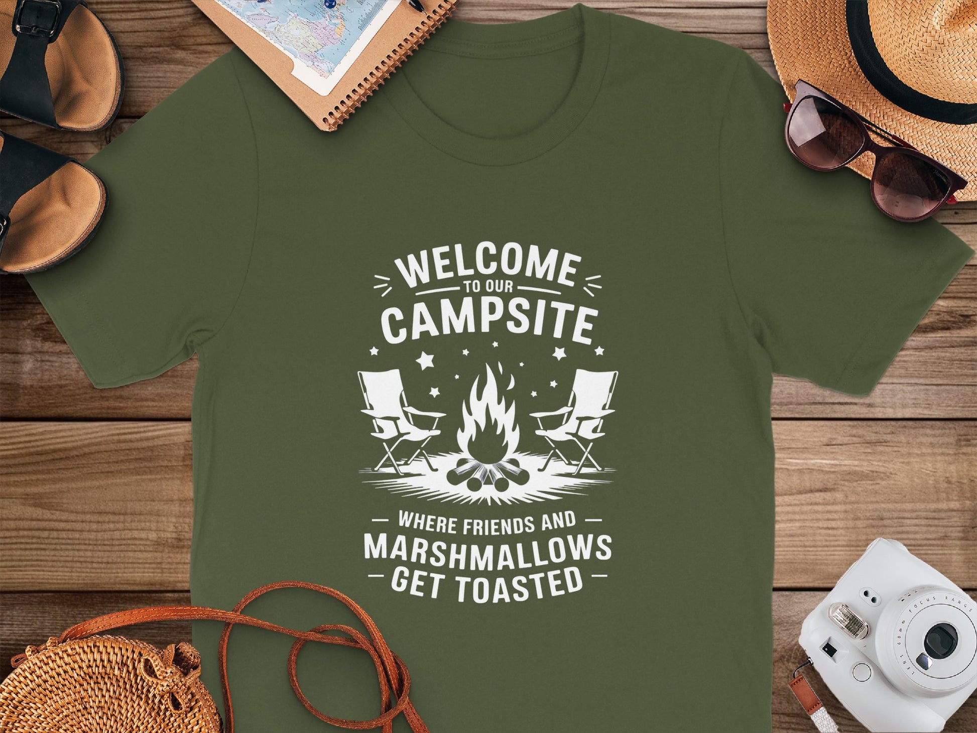 Welcome to Our Campsite Marshmallows T-shirt product