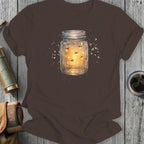 Fireflies in Jar Graphic on Classic Brown Shirt