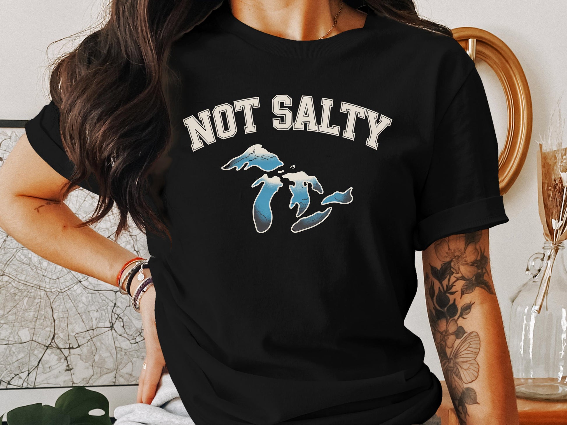 Not Salty Great Lakes Graphic Tee Shirt product type