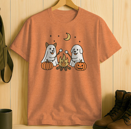 Adorable Halloween Dog Campfire Scene T-Shirt product type