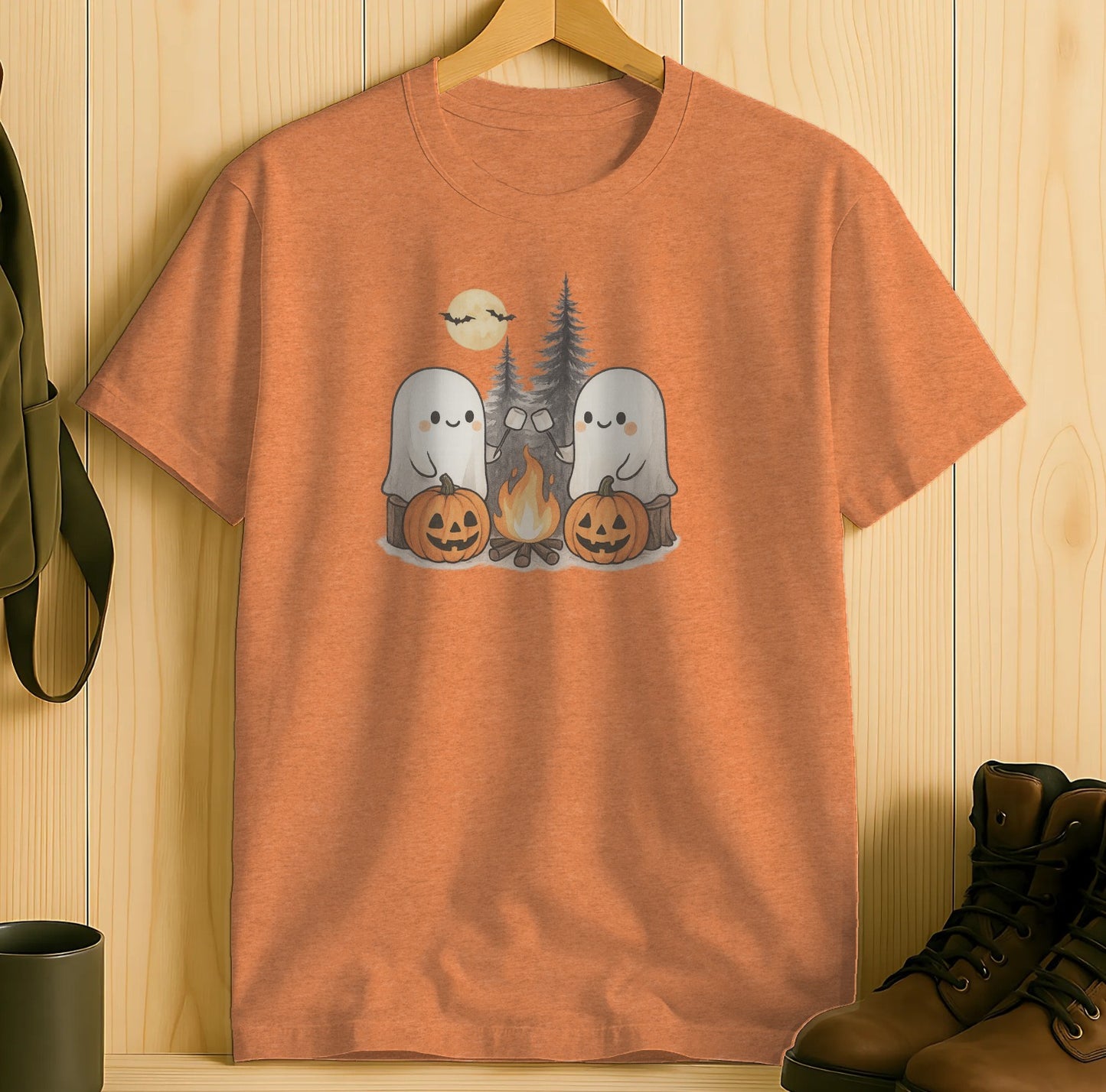 Cozy Ghosts and Campfire Halloween T-Shirt product