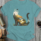 Nature Adventure Cat Camping Graphic T-Shirt