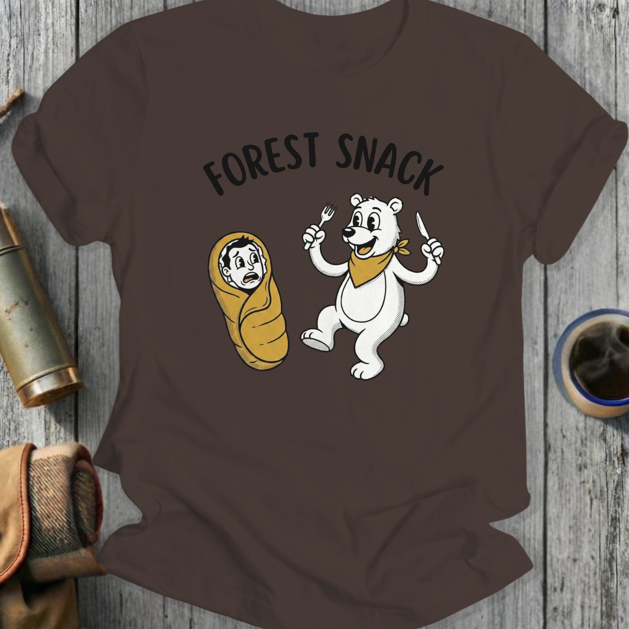 Forest Snack Bear and Burrito Funny T-Shirt
