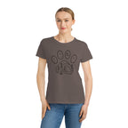 Camping Adventure Paw Print Graphic T-Shirt