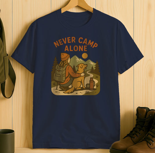 Never Camp Alone Graphic Outdoor T-shirt Product