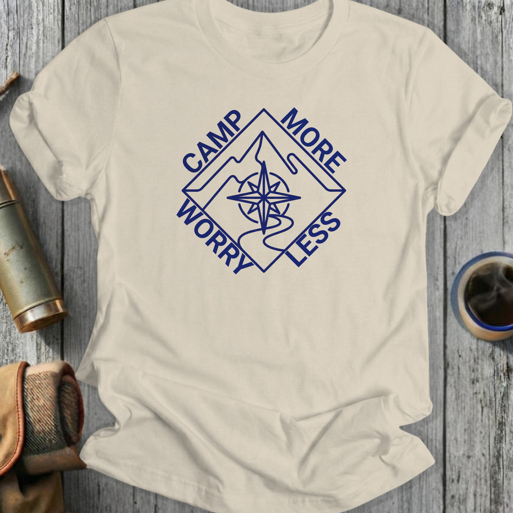 Camp More Worry Less Compass Design Shirt