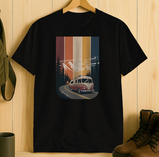 Vintage Camper Van Adventure Graphic T-shirt product