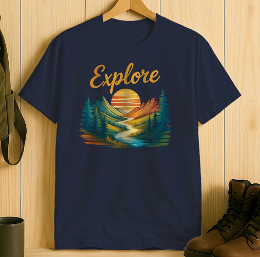 Explore Scenic Mountain Sunrise T-shirt product type