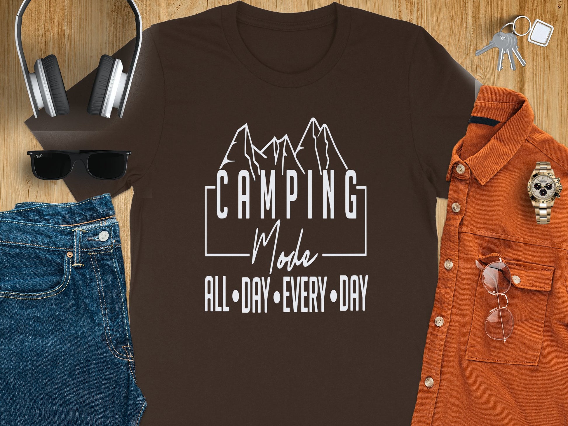 Camping Mode All Day Every Day Shirt product