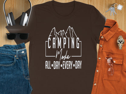 Camping Mode All Day Every Day Shirt product