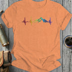Rainbow Mountain Heartbeat Design Shirt
