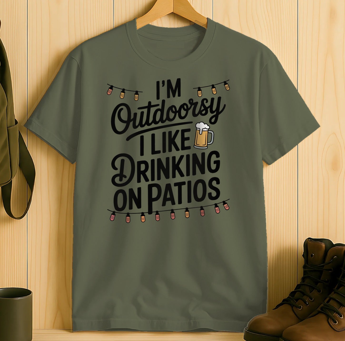 I'm Outdoorsy I Like Drinking On Patios T-Shirt product