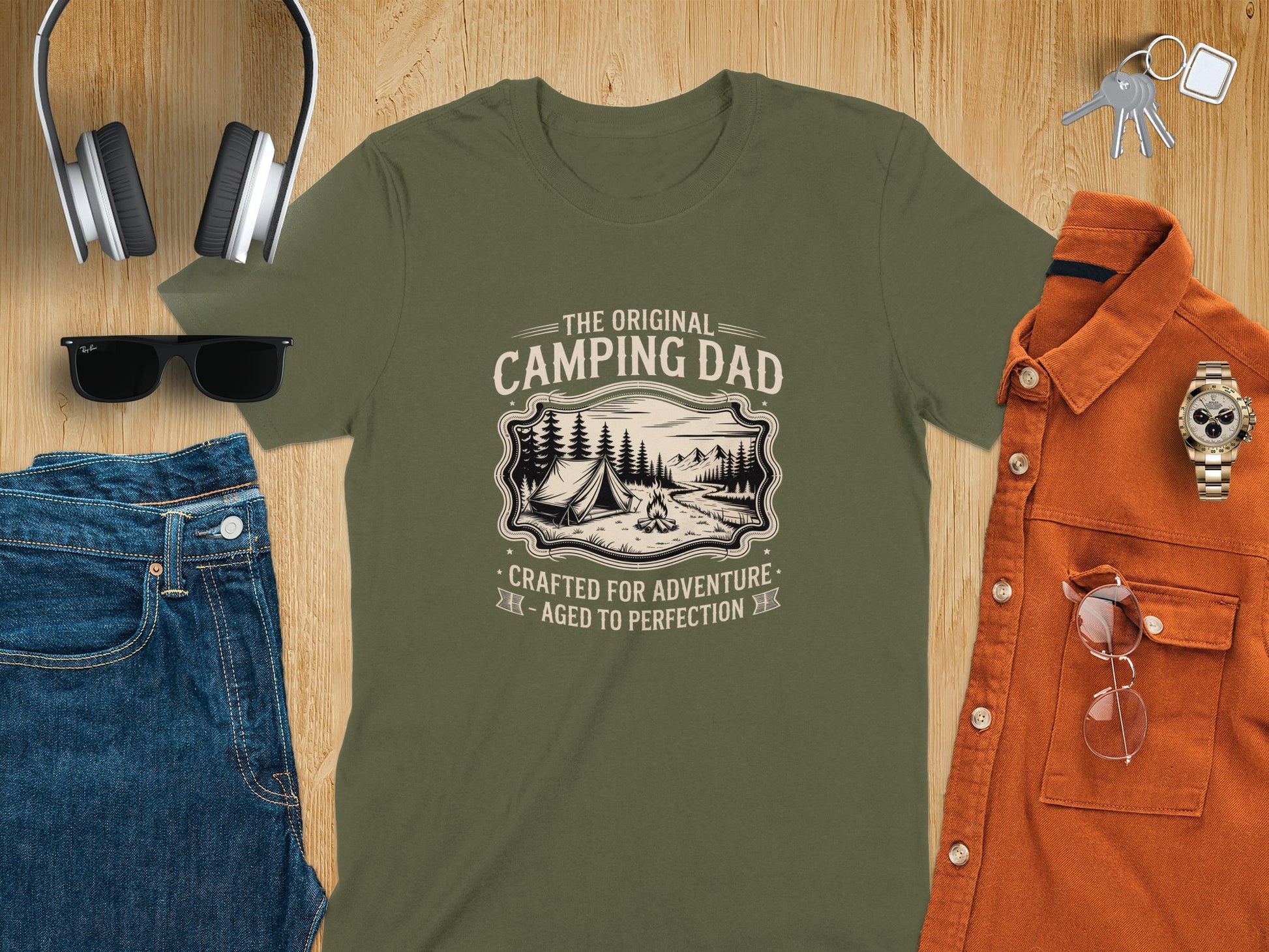 The Original Camping Dad Crafted for Adventure T Shirt Product