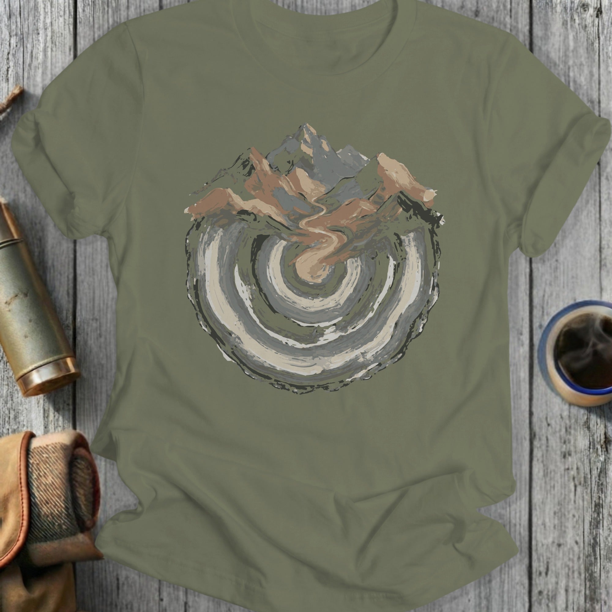 Nature-Inspired Mountain Graphic Design Shirt
