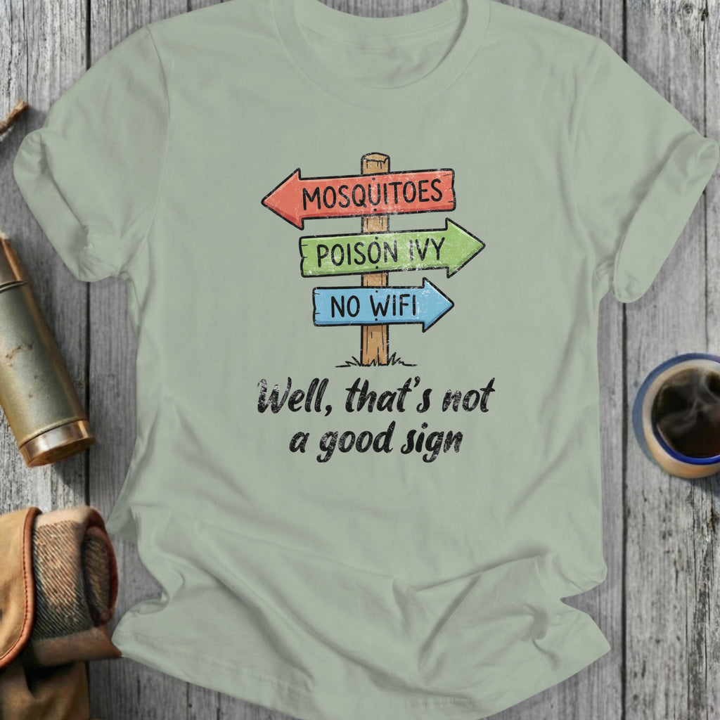 Funny Mosquitoes Poison Ivy No Wifi Camping Shirt