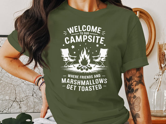 Welcome to Our Campsite Marshmallows Get Toasted product type