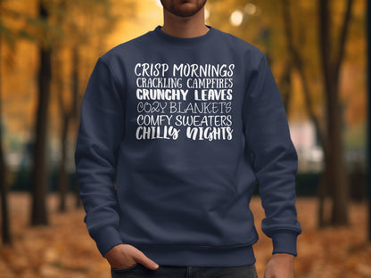 Cozy Autumn Words Design Graphic Sweatshirt product type