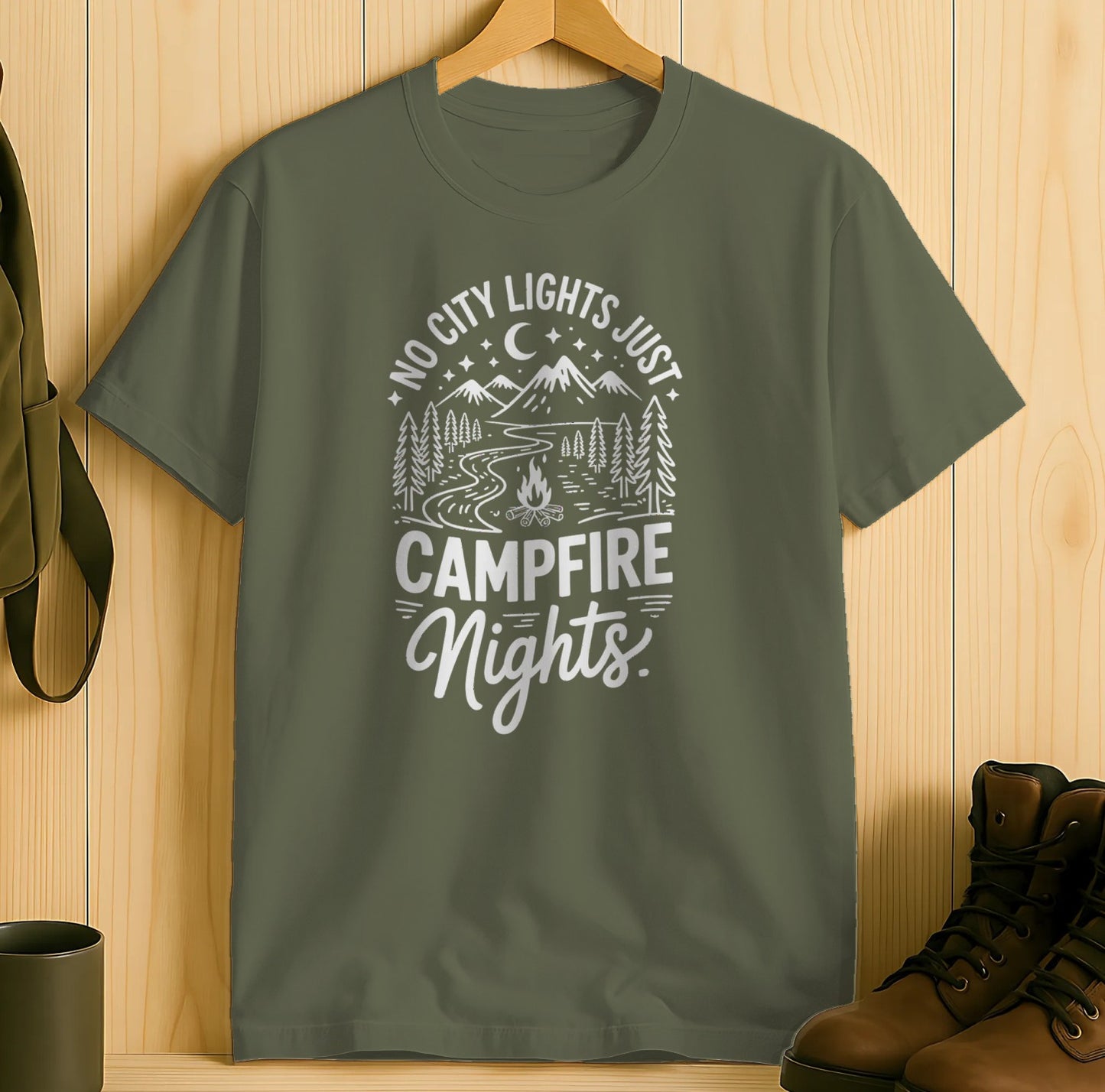 No City Lights Campfire Nights Graphic T-Shirt product