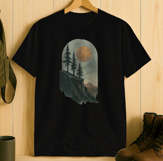 Full Moon and Forest Silhouette Graphic T-Shirt product