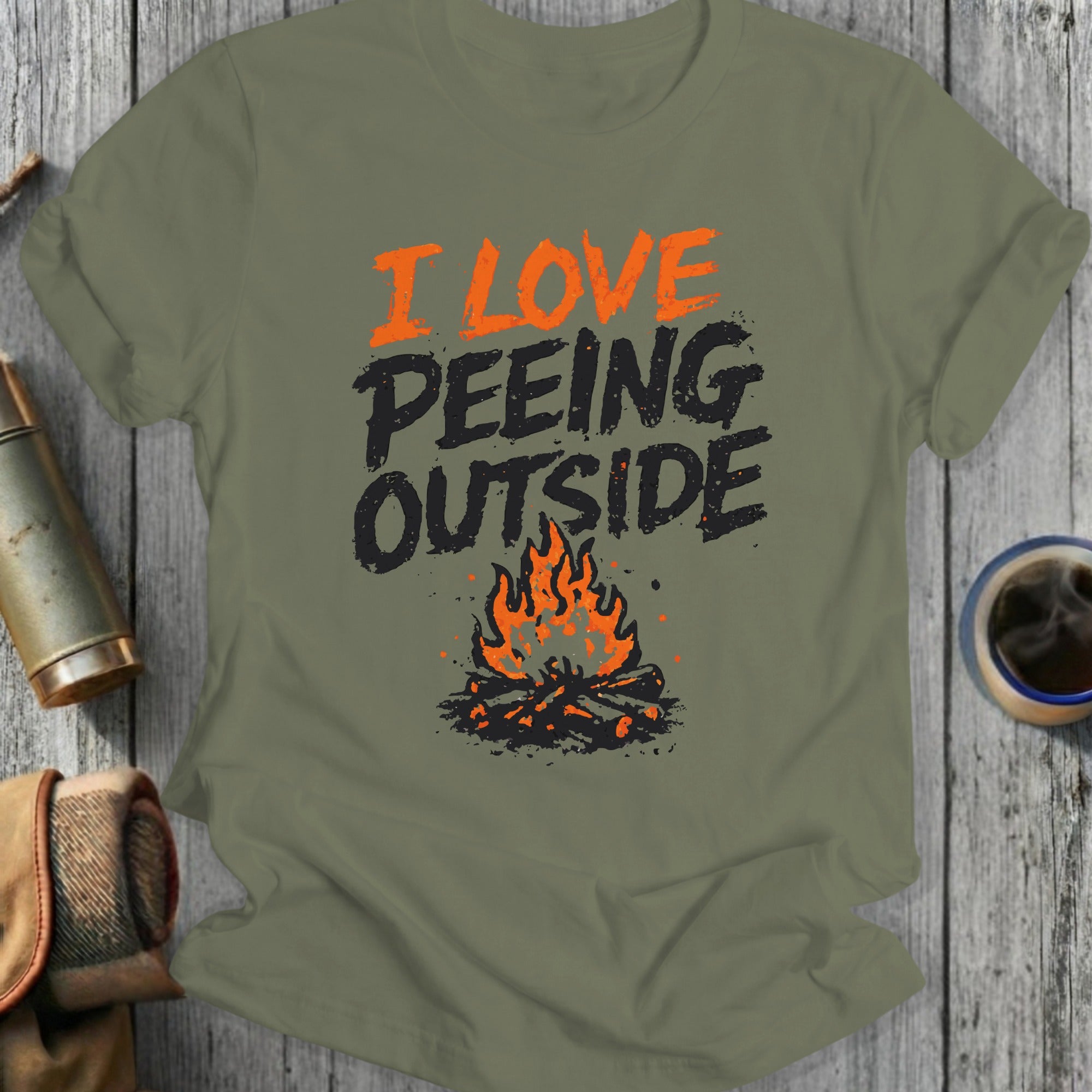 I Love Peeing Outside Graphic Tee Shirt Camping