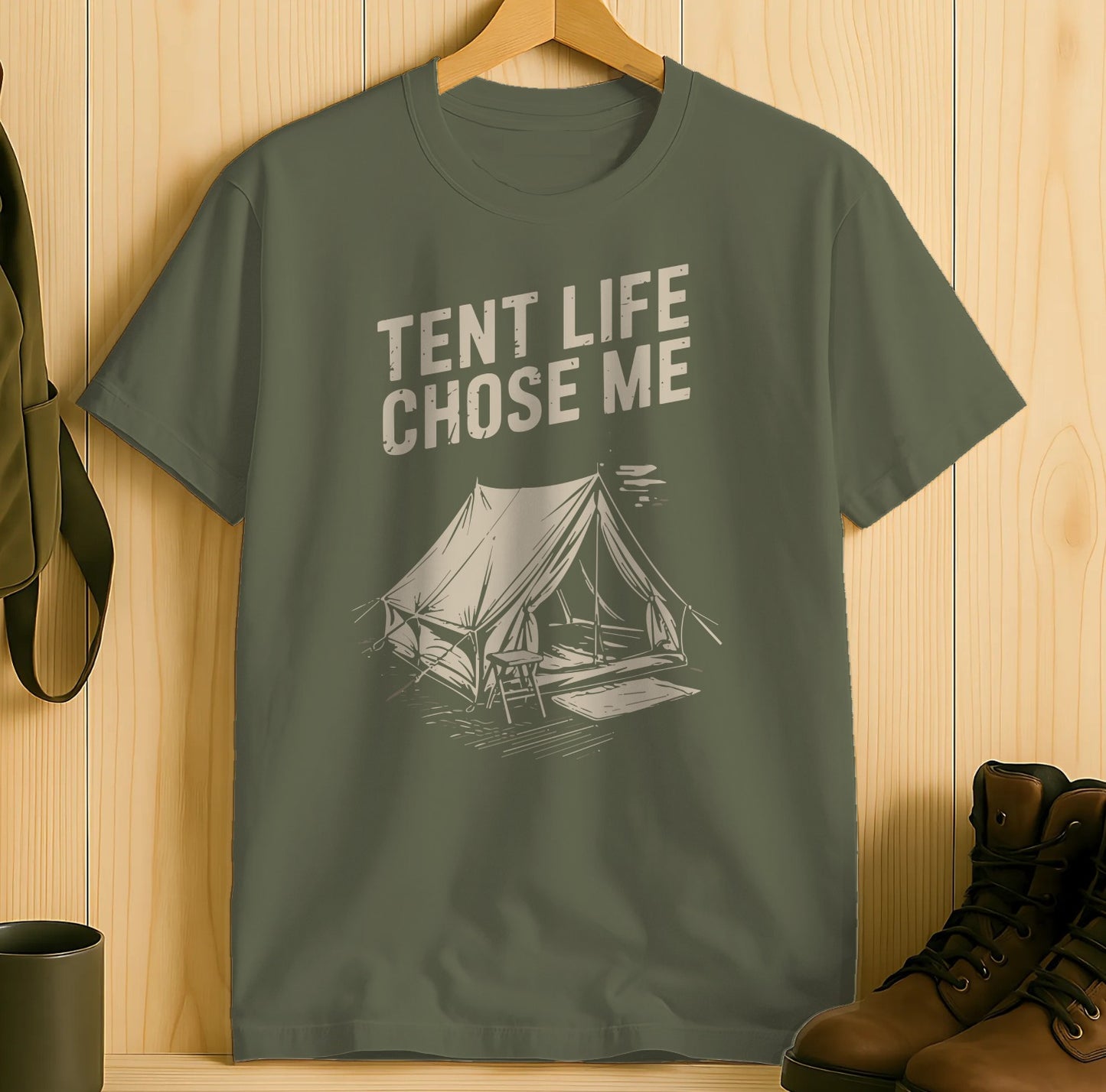 Tent Life Chose Me Graphic Print Camping T-Shirt product