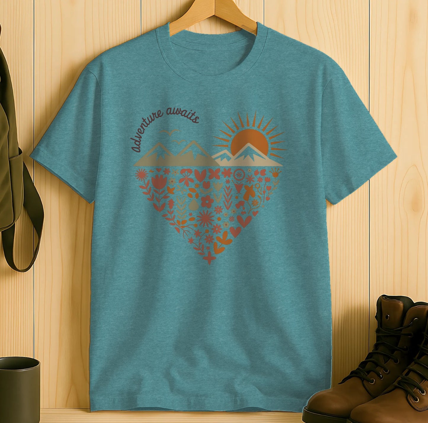 Adventure Awaits Graphic Tee Shirt Colorful product type