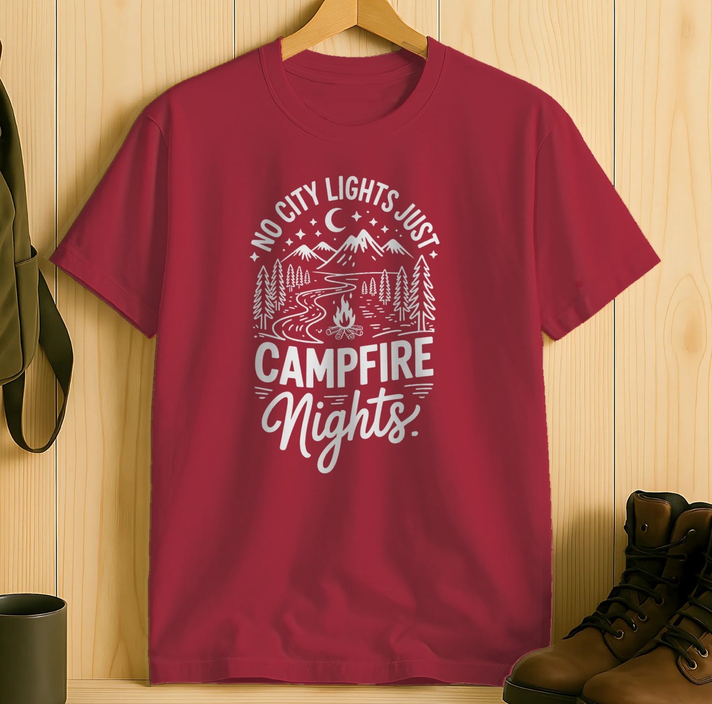 No City Lights Just Campfire Nights Tee Shirt product type