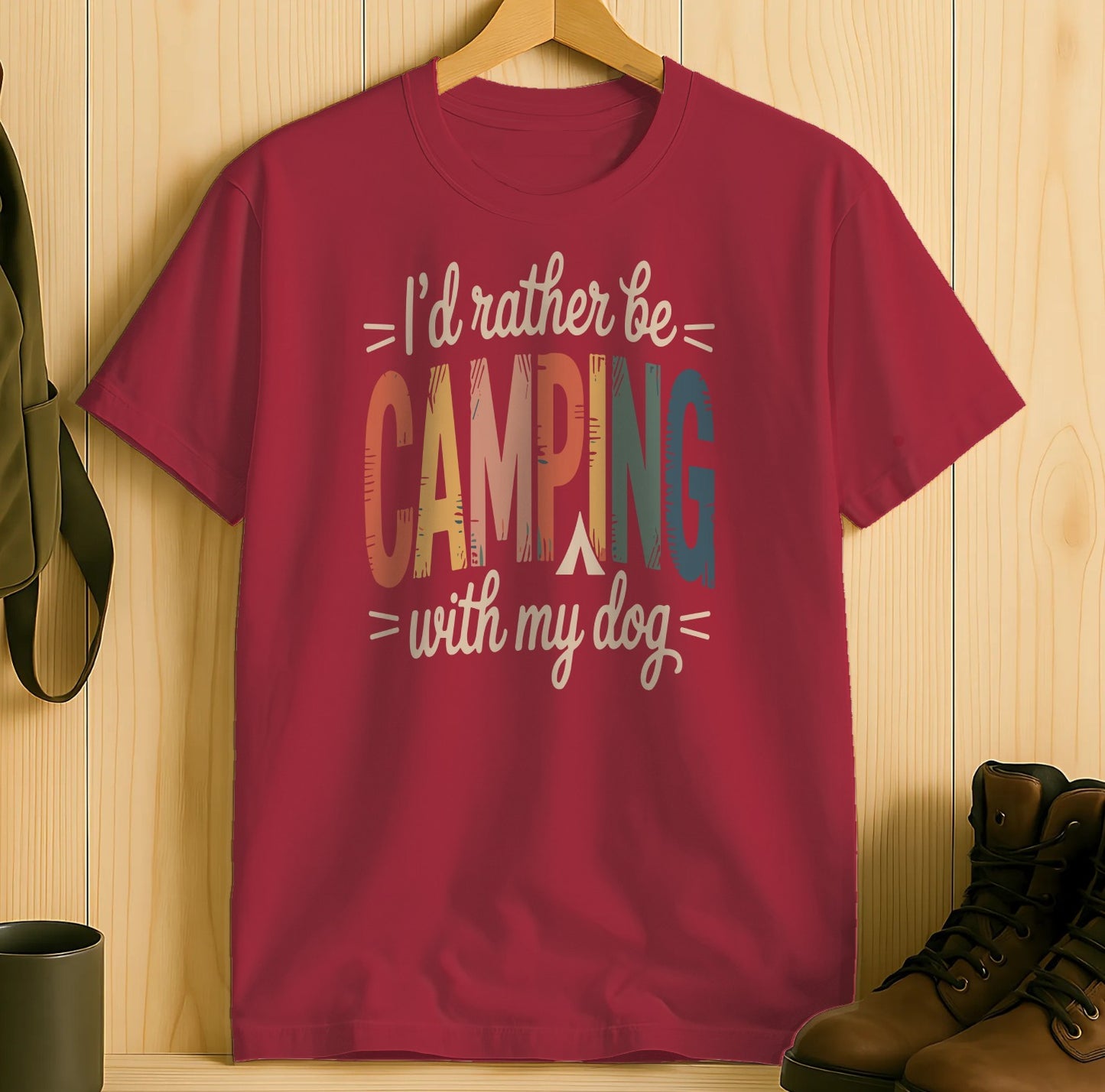 I'd Rather Be Camping With My Dog T-shirt product