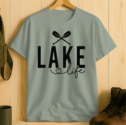 Lake Life Canoe Paddle Design Short Sleeve Shirt product