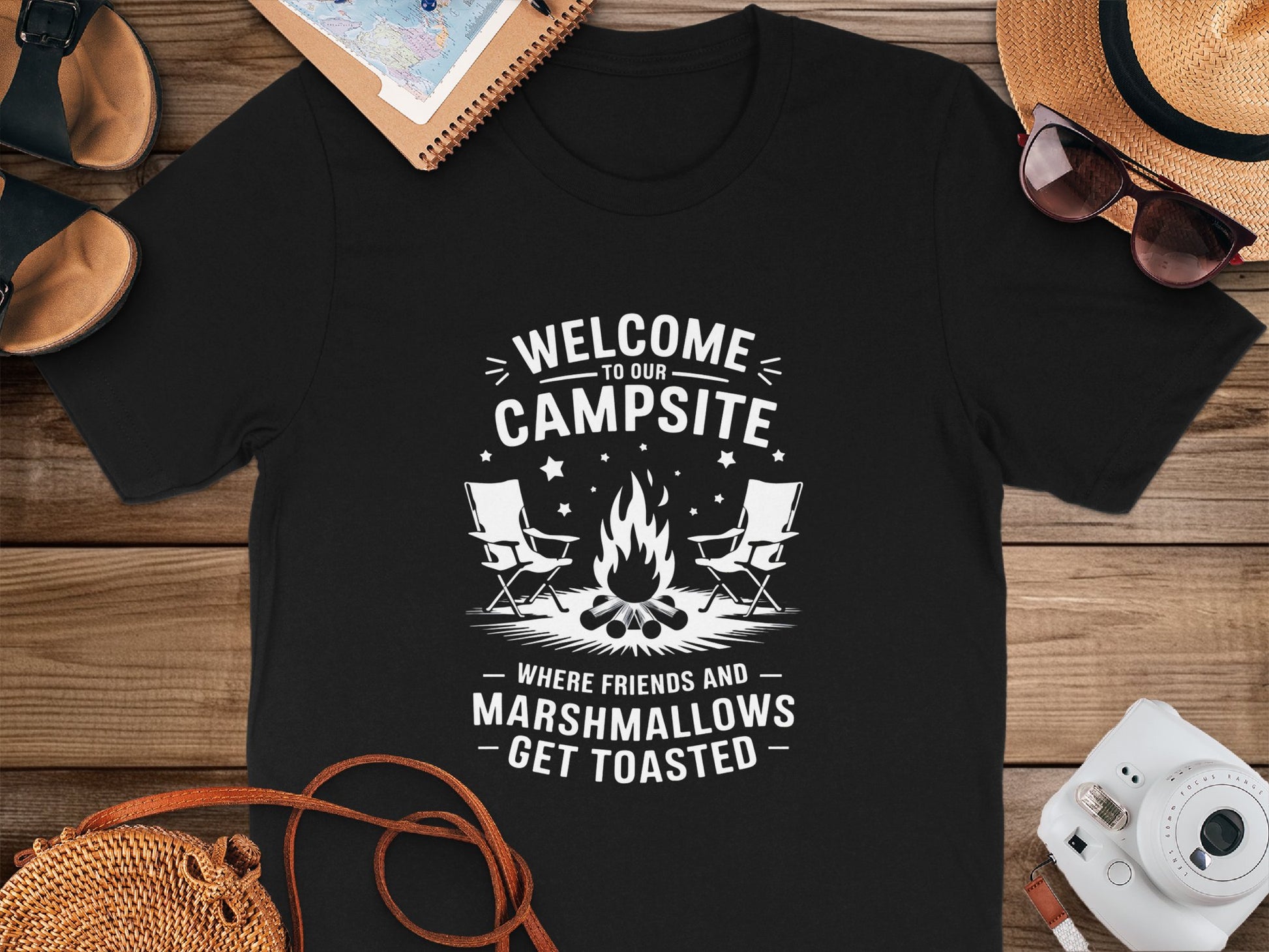 Welcome to Our Campsite Friends Toasted t-shirt product